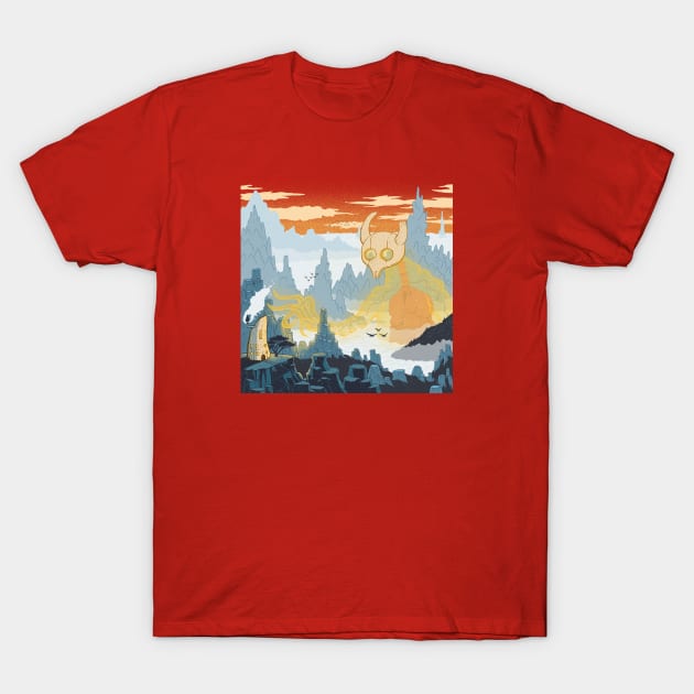 Foggy Mountain Mammoth T-Shirt by Chris Taylor Illustration